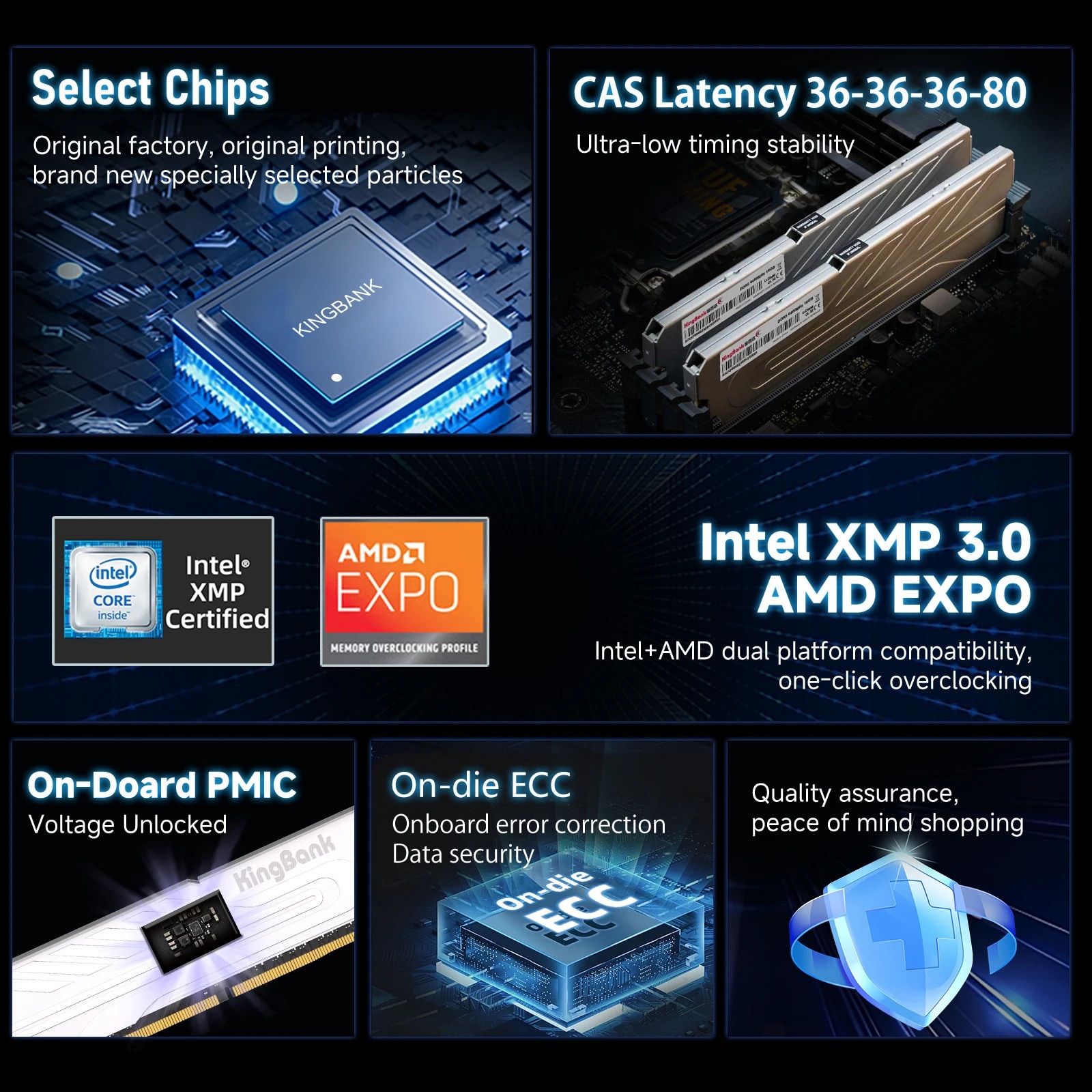 Memorie RAM DDR5, 32GB Set (2x16GB), 6000 MT/s, 1.35V, 288-pin