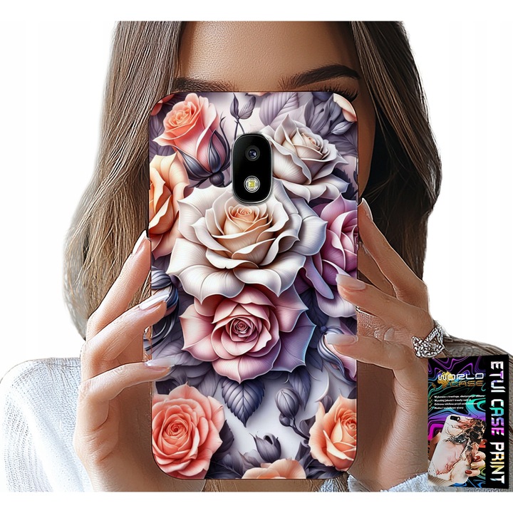 Telefontok, World Case, virágos, szilikon, Samsung Galaxy J5 2017-hez