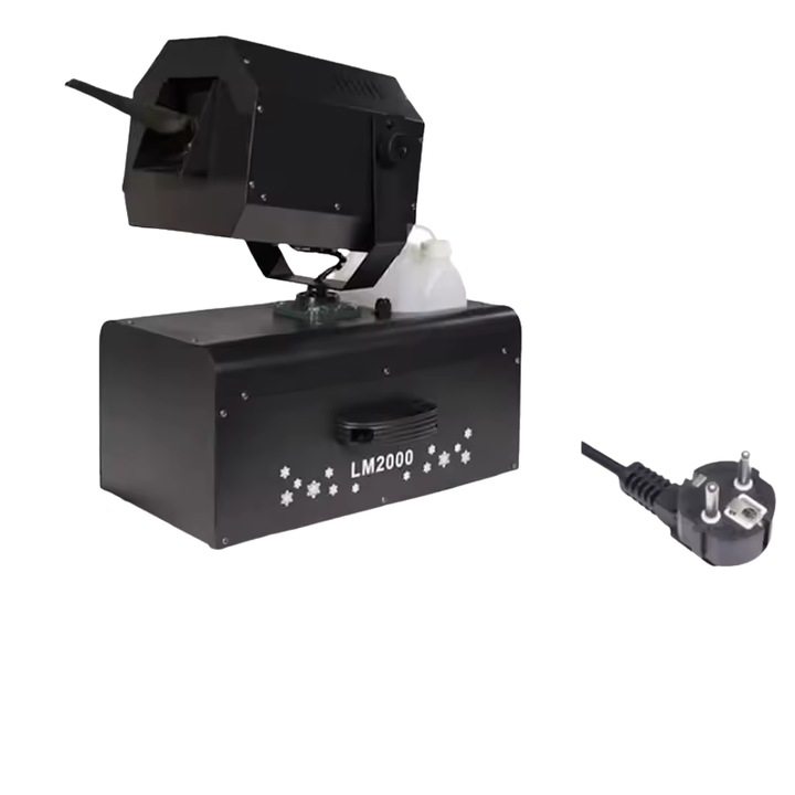 Masina de zapada artificiala, 2000W, telecomanda wireless, design portabil, negru, aparat 220V