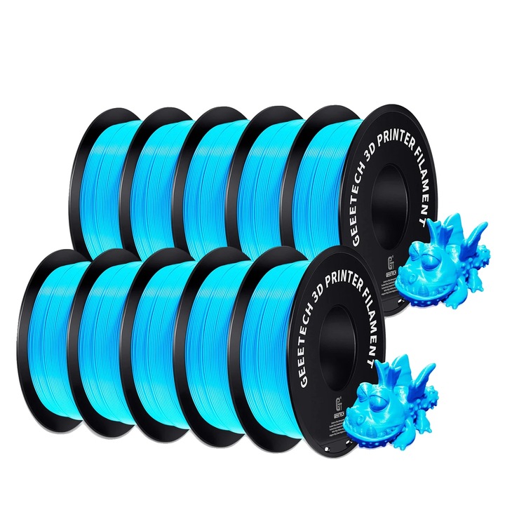 Filament 3D, PLA Eco-Friendly, Forta Mare, Albastru Apa, 1.75mm, 1kg