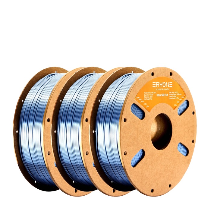 Filament 3D, PLA, finisaj lucios, argintiu, 1.75mm, 3kg