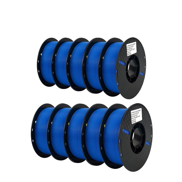 Filament PLA 1.75mm, 10KG, albastru, material ecologic, temperatura de imprimare 190-230C