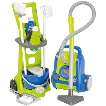 Set de curatenie Ecoiffier, 10 accesorii Set de curatenie Ecoiffier, 10 accesorii