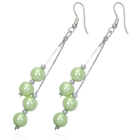 Cercei fantezie cu margele verzi - BeSpecial 758, 6, Verde