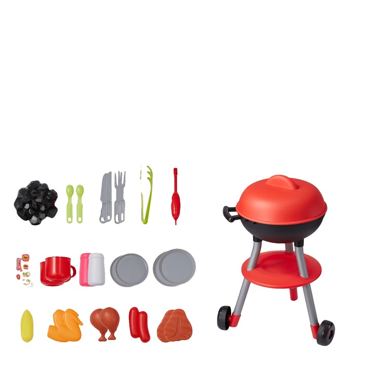 Set de joaca bucatarie pentru copii, 28 piese, sunete realiste de gatit, plastic ABS, sigur, fara BPA