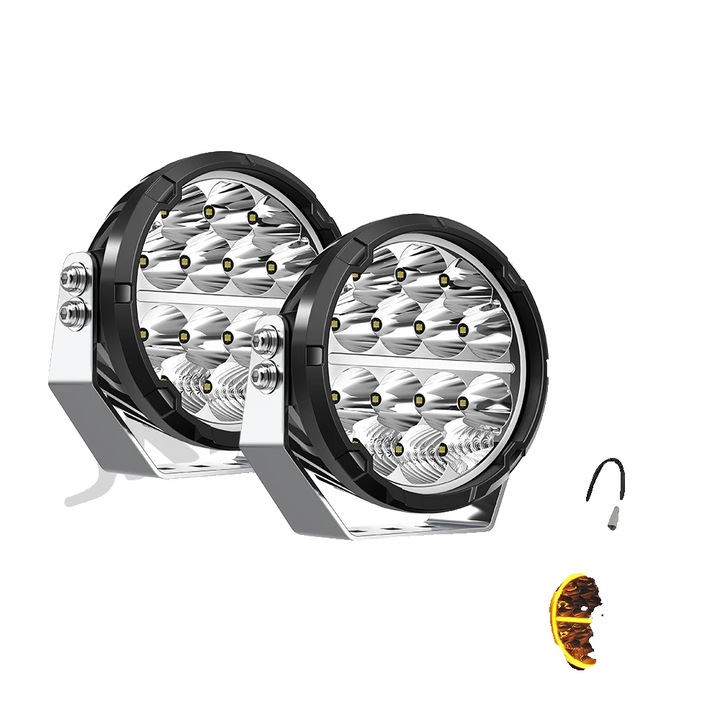 Set 2 proiectoare LED, 60000 lumeni, impermeabile, 9-32V, 40x80x10cm