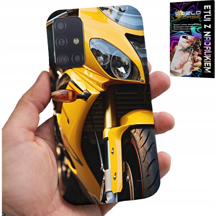 Caz pentru Samsung Galaxy M31S, World Case, imprimeu motocicletă, silicon