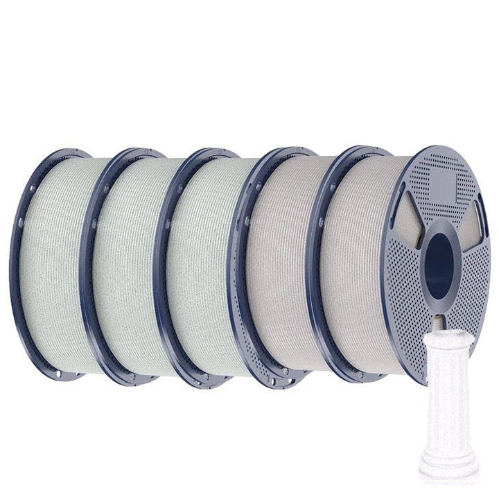 Filament PLA, viteza mare de imprimare, textura asemanatoare marmurei, 1.75mm, 330m