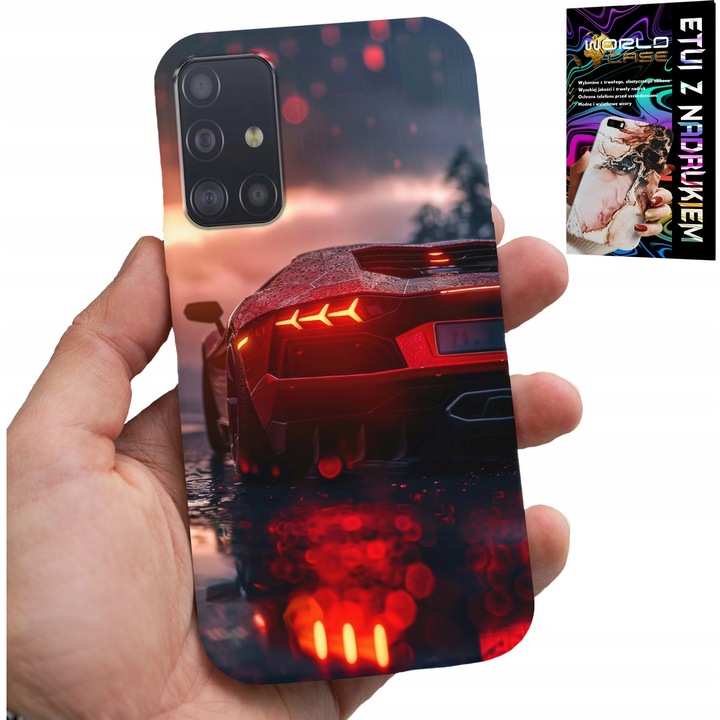 Tok Samsung Galaxy M31s-hez, World Case, luxusautós design, többszínű, szilikon