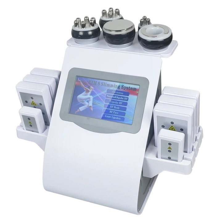 Машина за кавитация 6-в-1, многополюсно третиране, грижа за тялото и лицето, 23x21x33 см, 7,5 кг
