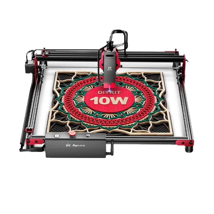 Masina de gravat laser Algolaser, KIT 10W, zona de gravare 40x40cm, putere ajustabila, compatibilitate Windows si Mac OS