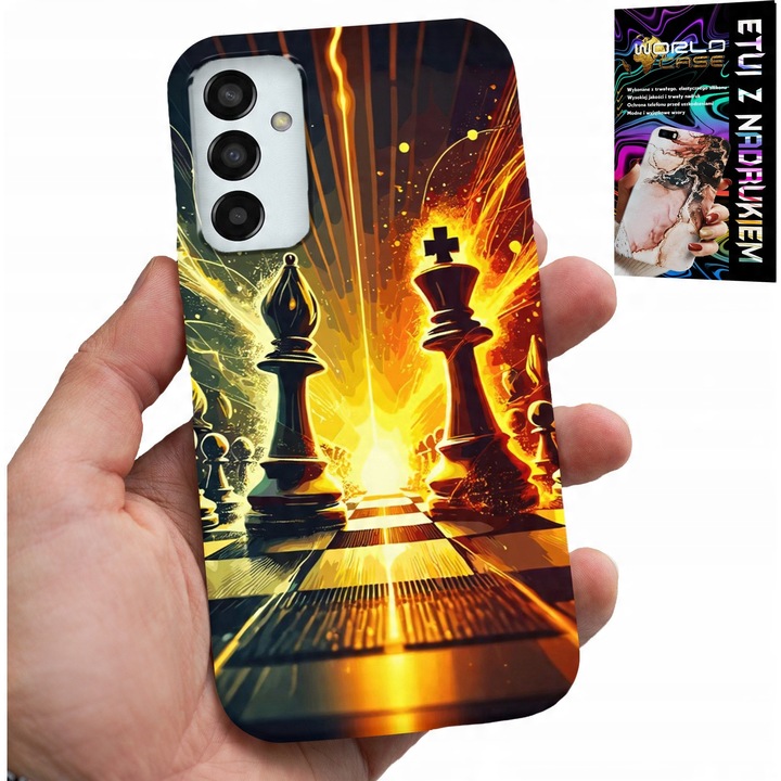 Telefon tok, World Case, Samsung Galaxy M13 4G, sakktábla nyomtatás, szilikon, sokszínű
