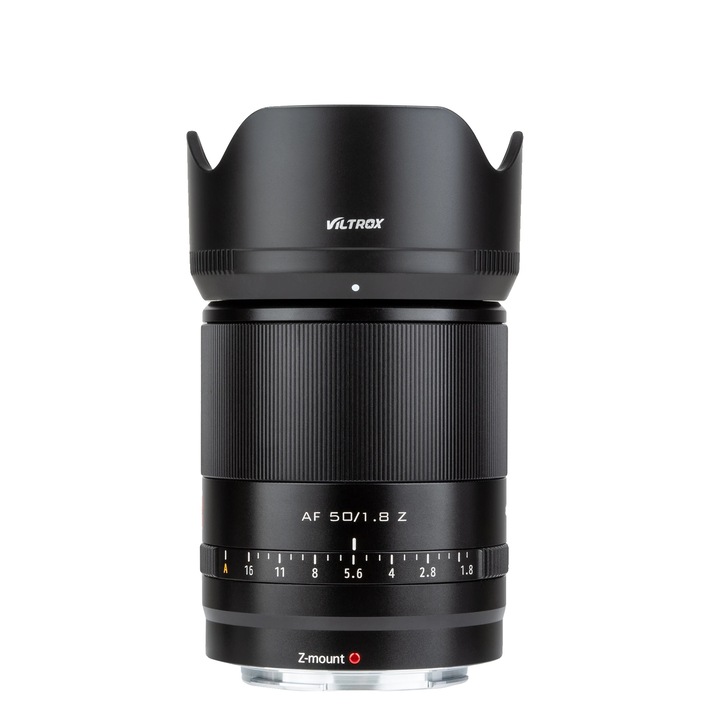 Obiectiv 50mm f1.8, F1.8, compatibil cu camere mirrorless APS-C si Full Frame, 70x86.7mm
