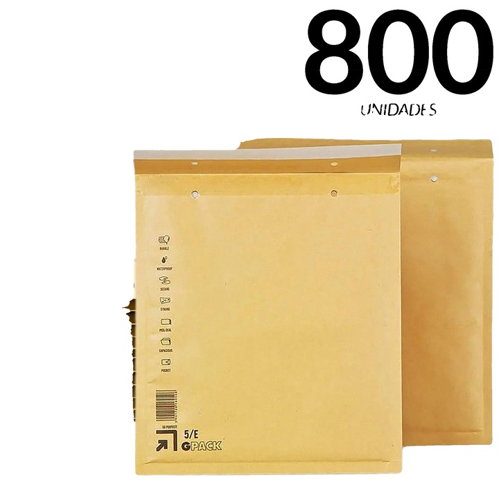 Plicuri cu bule, 800 unitati, 240x275mm, material KRAFT, protectie durabila