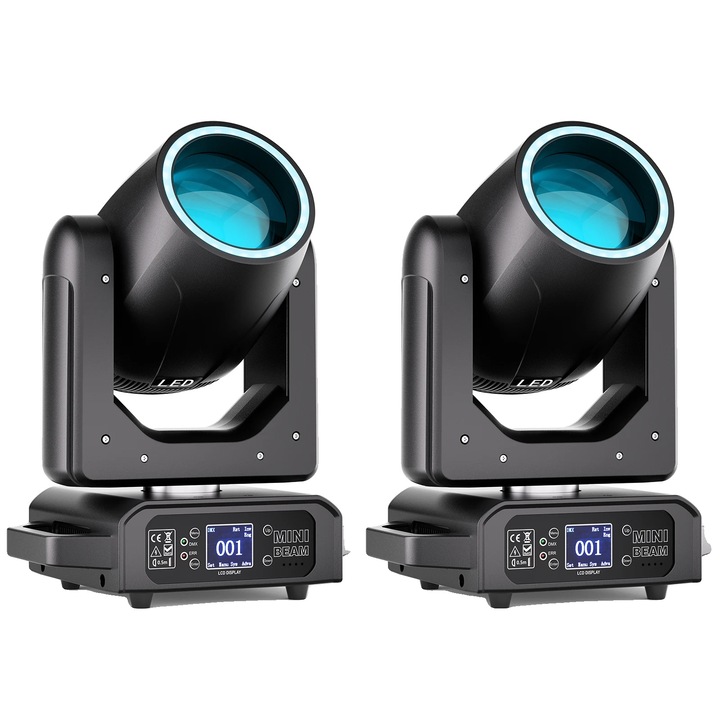 Lumina mobila, 200W, 12 gobos, set 2 bucati, multicolor, dimensiuni standard