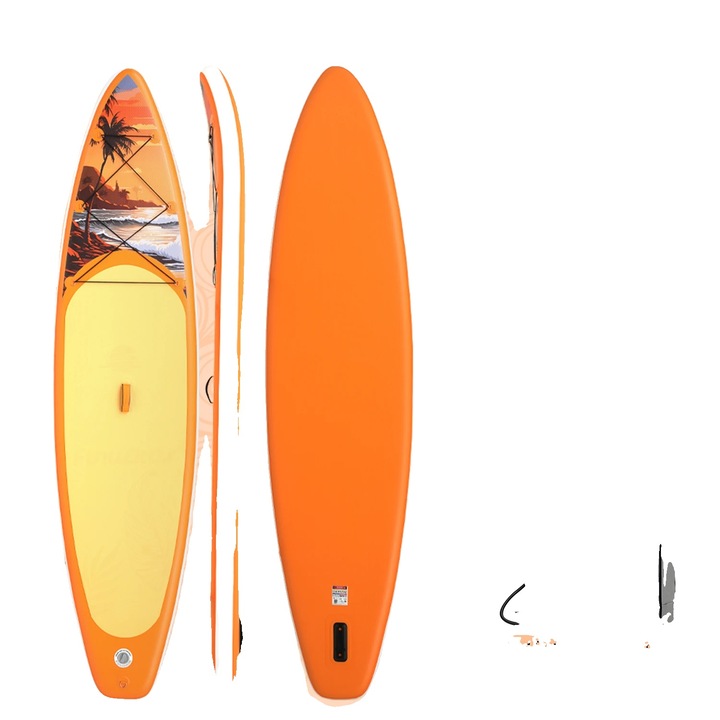 Дъска за Stand Up Paddle, леко PVC, неплъзгаща се повърхност, 12-15 psi, 305x76x15cm