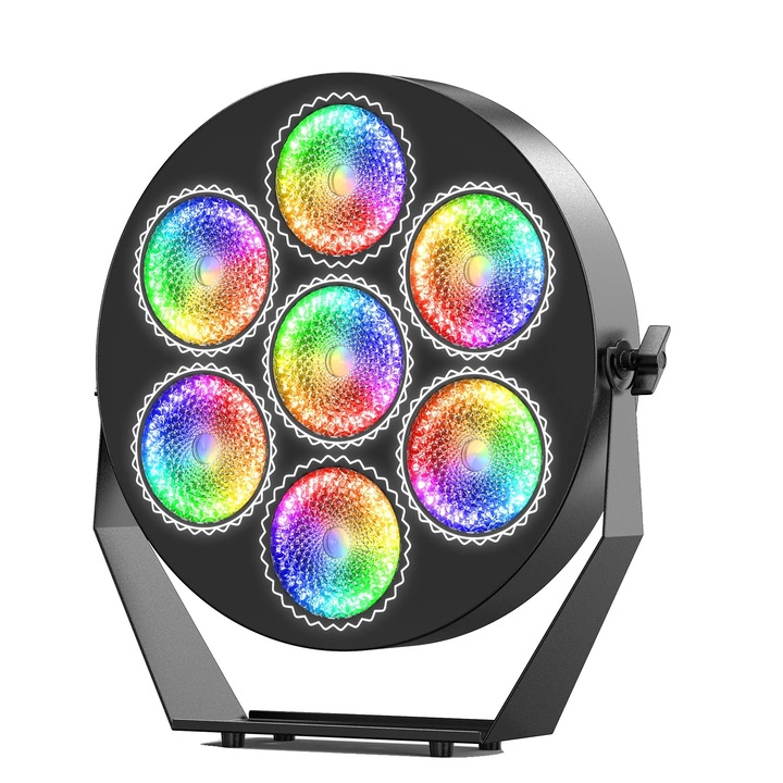 Echipament de iluminat, Par Light, control DMX, LED-uri RGB si COB, 55.4x12.6x56.4cm, 1Pcs, priza EU