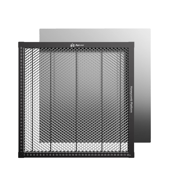 Лазерно легло тип пчелна пита, 400 мм, стоманена конструкция, пълен комплект, 350x350 мм