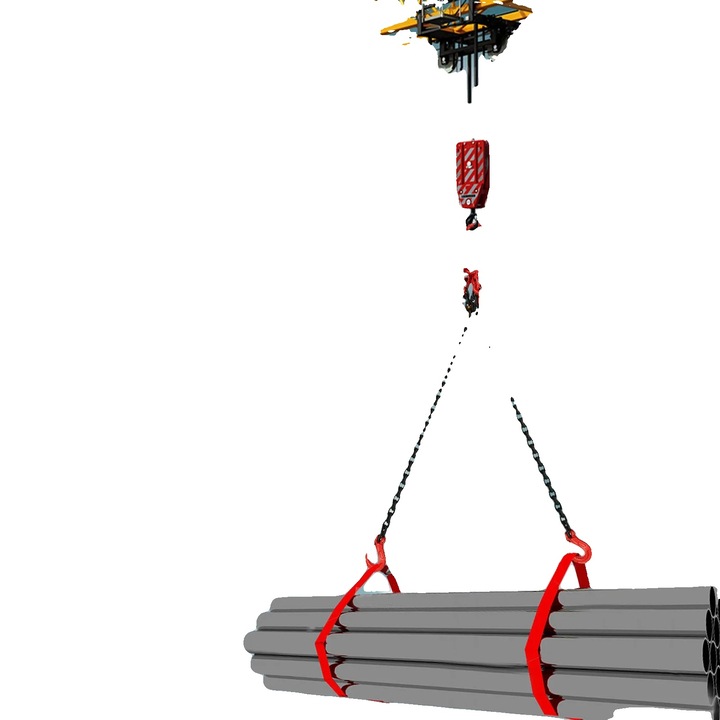 Sling de lant, capacitate 2 tone, otel aliat durabil, 2m, 2 lanturi