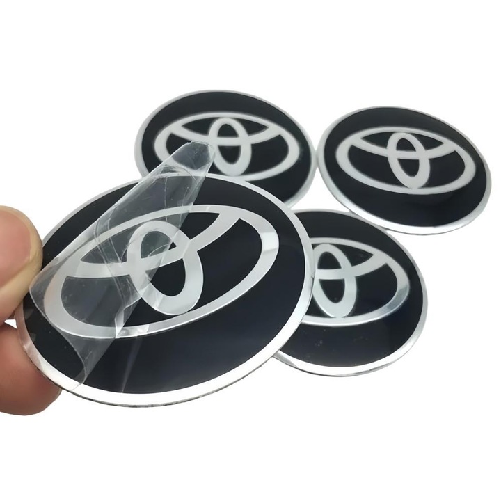 ARRRD® Set 4 Autocolante Capace Janta Toyota 56mm - Compatibile cu Multiple Modele