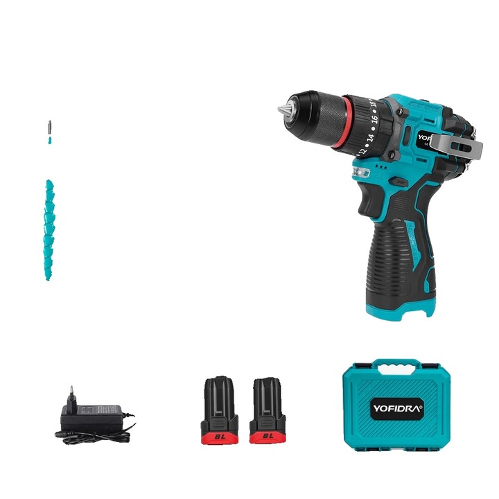 Rotopercutor, 3 in 1, 2xBaterii, 16.8V, 90Nm, 0-3000 RPM