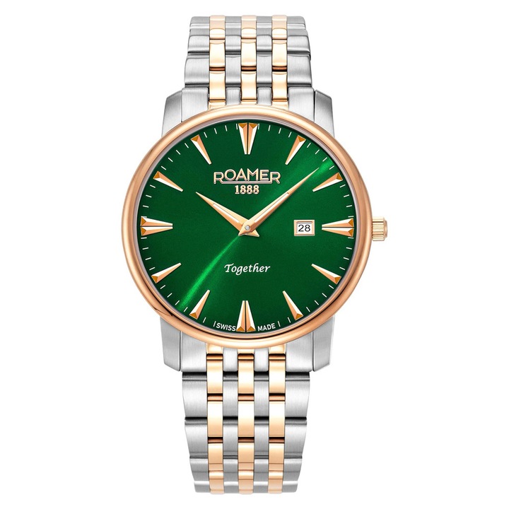 Ceas barbatesc Roamer 992857 49 75 50, verde, 40mm