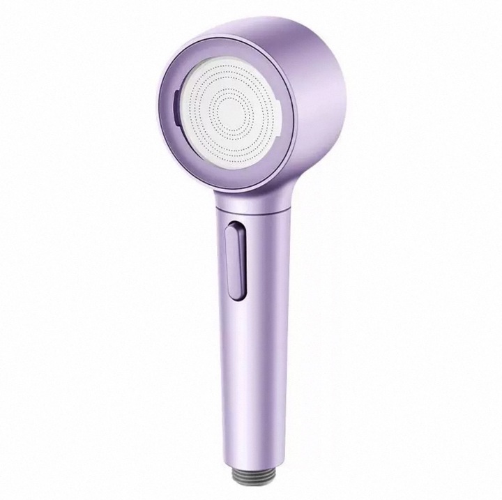 Cap de dus detasabil cu presiune mare, 3 moduri, rotativ 360, anti-infundare, set multifunctional, alb transparent