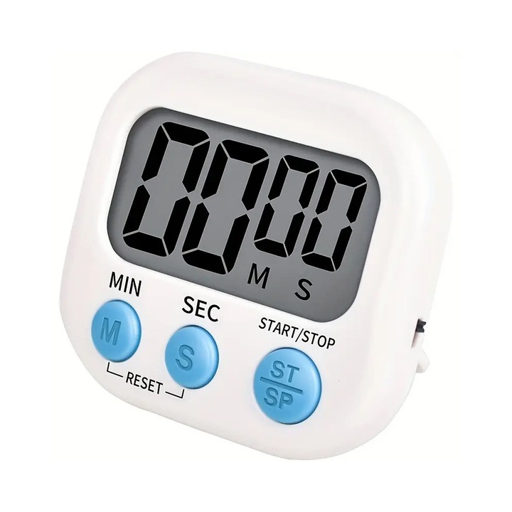 Ceas digital de bucatarie, SuooTci, alb, 6.9x6.3x2.3cm, 1 bucata