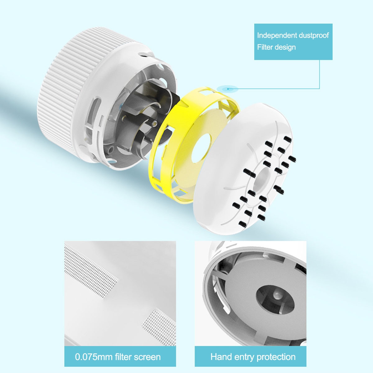 Aspirator de masa, mini aspirator de birou, aspirator de masa reincarcabil USB, aspirator de masa rotativ pentru scoala, birou, casa, alb