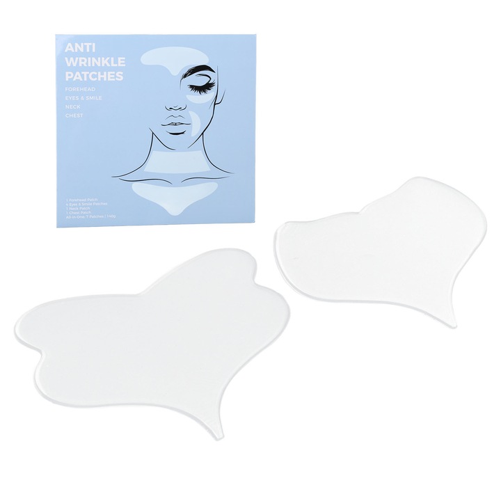 Pachet de plasturi antirid pentru piept, reutilizabili, silicon, confortabili, 10x15cm