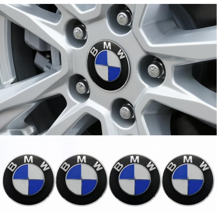 4 darabos BMW felni matrica készlet 56mm - 56mm-es középátmérőjű modellekhez1-es, 3-as, 5-ös, X1, X3, X5 széria