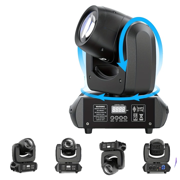 Lumina de scena mobila, 100W, control DMX, 12 canale, 1760 Lux