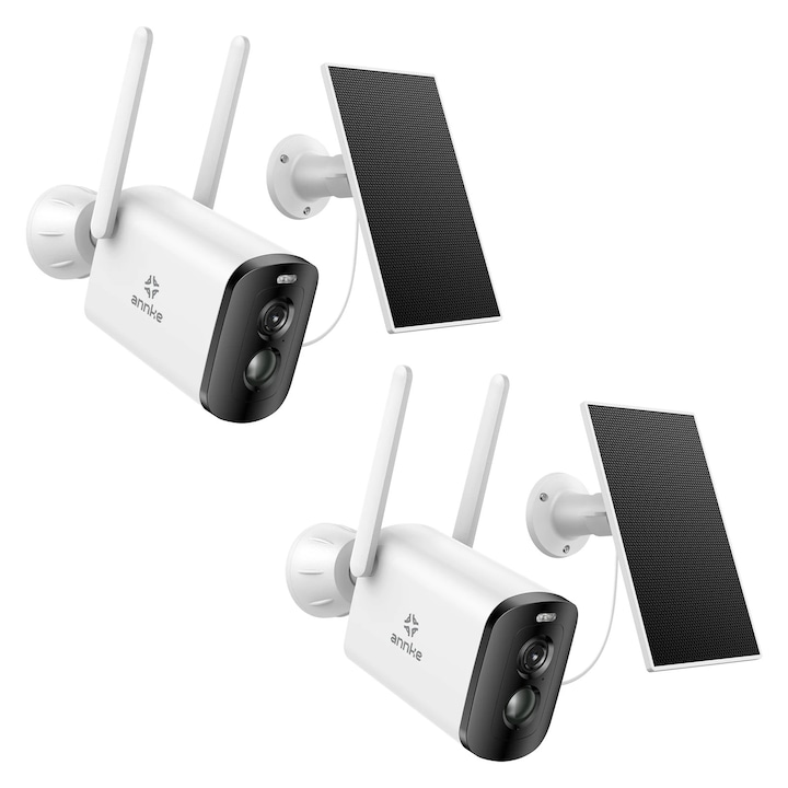 2 db megfigyelő kamera szett, 4MP, vezeték nélküli, 5200 mAh, annke