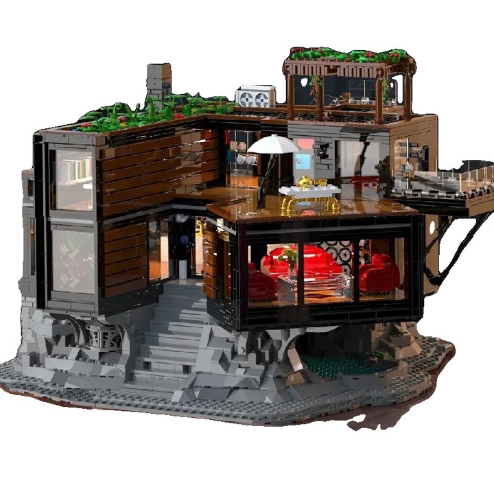 Set de constructie, 3388 piese, material ecologic, cu lumini, dimensiune mica