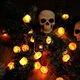 Halloween dekoratív füzér, 20 LED tök lámpa, 300cm, elemes, bel- és kültéri