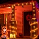 Halloween dekoratív füzér, 20 LED tök lámpa, 300cm, elemes, bel- és kültéri
