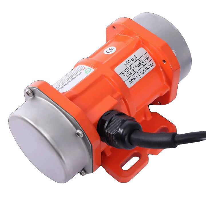 Вибрационен мотор, 40W, 220V, 0.18A, 3000RPM, IP65, издръжлив дизайн