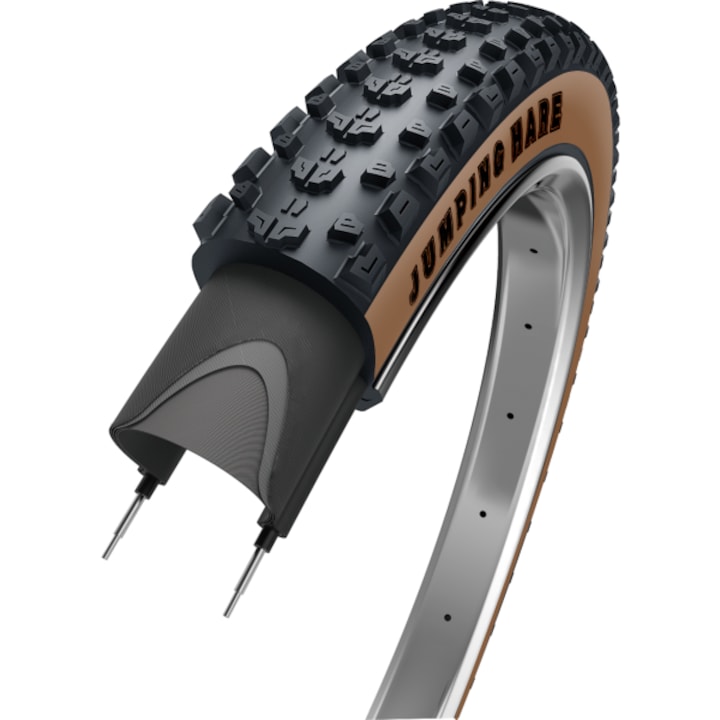 Anvelopa bicicleta Edge Jumping Hare 29 x 2.25" / 57-622 - Tubeless Ready - negru/maro