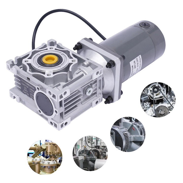 Motor cu roti dintate, 120W, 1800RPM, 9x14cm, Argintiu