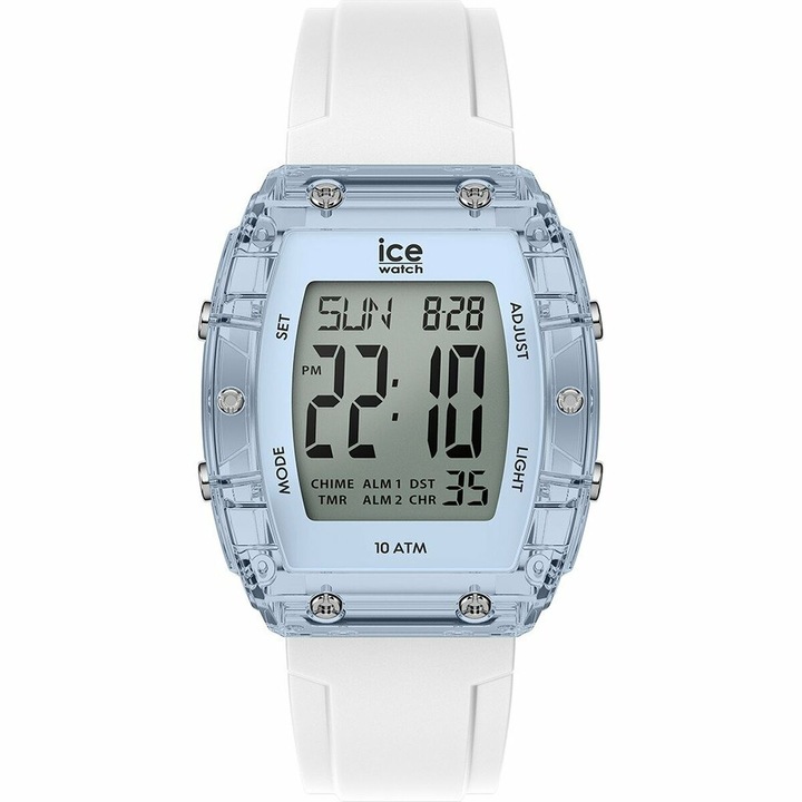 Ceas dama Ice, model 024567, 38mm, culoare albastra, alb