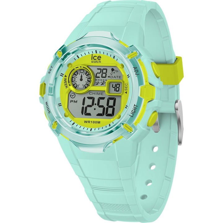 Ceas unisex Ice 023267, 40 mm, verde, albastru, silicon