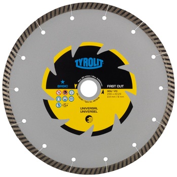 Disc Diamantat taiere UNIVERSALA de 230X2,4 TYROLIT BASICcu coroana continua Disc Diamantat taiere UNIVERSALA de 230X2,4 TYROLIT BASICcu coroana continua