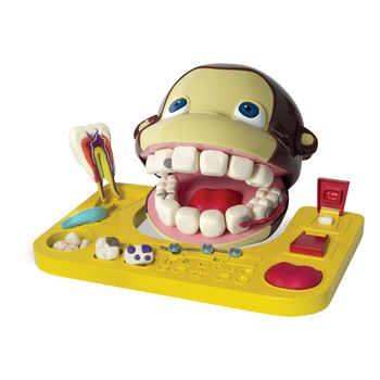 Maimuta la dentist cu plastilina pentru copii Maimuta la dentist cu plastilina pentru copii