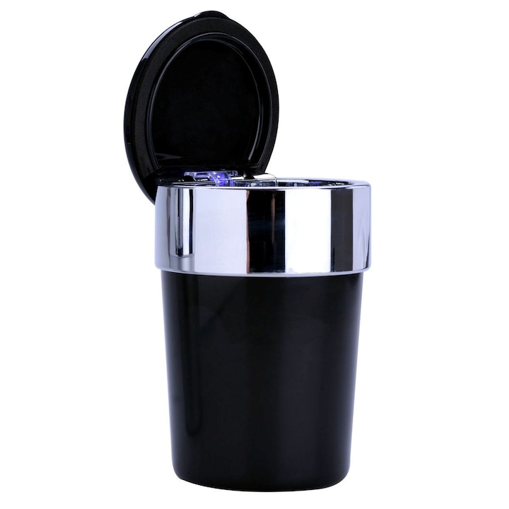 Пепелник за кола - Champ Car Ashtray LED (черен)