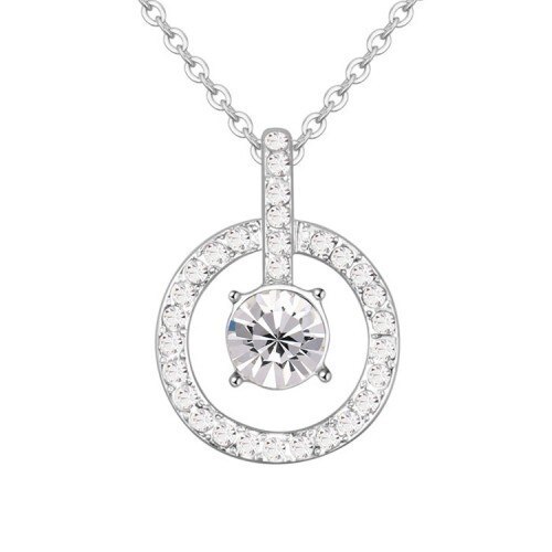 Colier White Crystal Sun