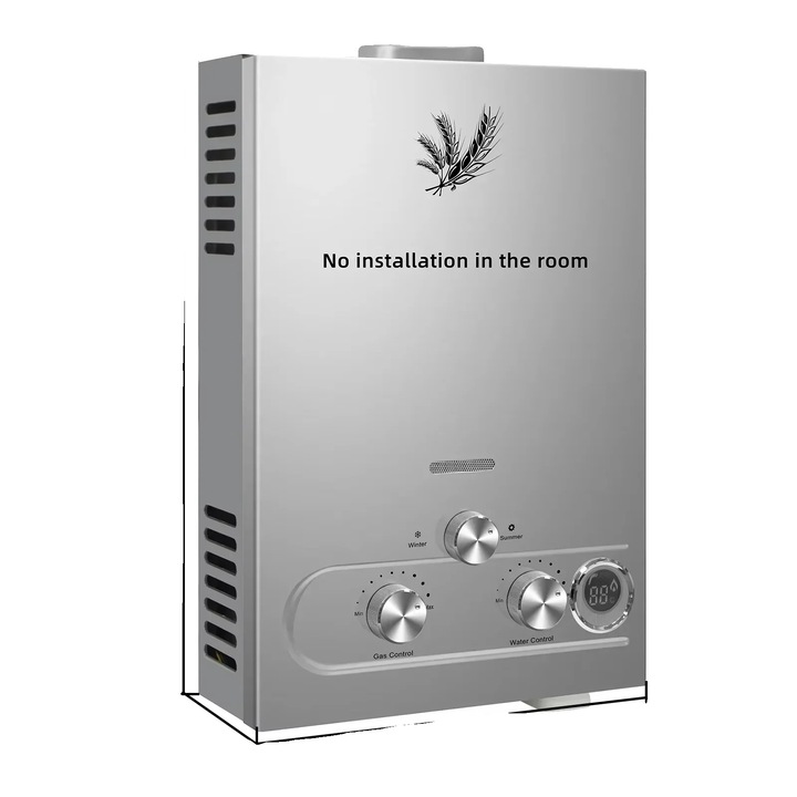 Azonnali vízmelegítő, 36KW 18L, rozsdamentes acélból, kompakt kialakítás, kültéri használatra