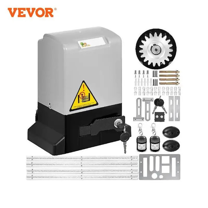 Kit automatizare poarta glisanta, Vevor, 600 kg, control wireless, 4 m, 1300lbs, multicolor