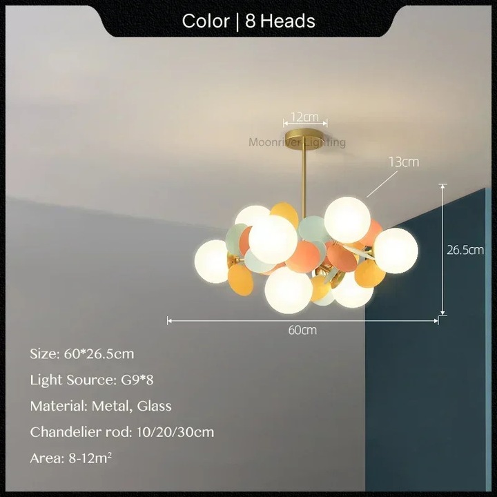Модерна висяща лампа, 3 светлини, цвят 8H, универсално приложение