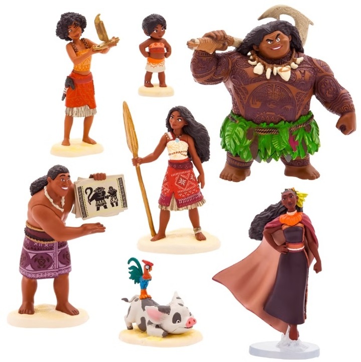 Figurakészlet Disney Vaiana 2, 7 figura, H10.5cm, műanyag