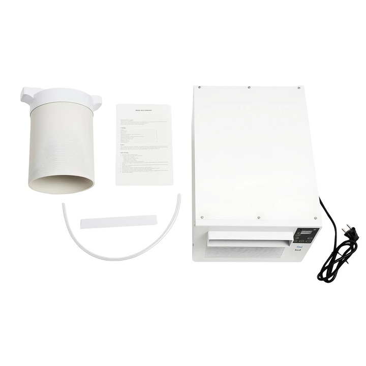 Aer conditionat mobil, control de la distanta, alb, dimensiuni compacte